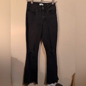 Black Distressed Women's Jeans